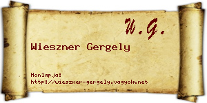 Wieszner Gergely névjegykártya